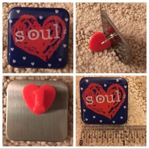 1 inch square heart and soul pin